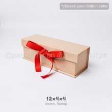 Load image into Gallery viewer, Kraftbox: WINE/TUMBLER BOX - 12x4x4 (brown, black, cream)