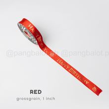 Load image into Gallery viewer, Ribbon: GROSSGRAIN, Happy Birthday - 1 inch (PER YARD)