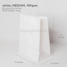 Load image into Gallery viewer, Kraft Paper Bag (brown & white)