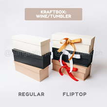 Load image into Gallery viewer, Kraftbox: WINE/TUMBLER BOX - 12x4x4 (brown, black, cream)