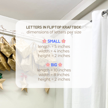 Load image into Gallery viewer, Kraftbox: LETTERS in FLIPTOP BOX (๐๐๐)