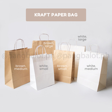 Load image into Gallery viewer, Kraft Paper Bag (brown & white)