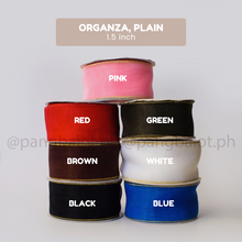 Load image into Gallery viewer, Ribbon: ORGANZA, Plain - 1 inch & 1.5 inch (PER YARD)