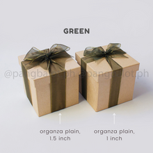 Load image into Gallery viewer, Ribbon: ORGANZA, Plain - 1 inch & 1.5 inch (PER YARD)