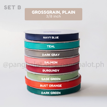 Load image into Gallery viewer, Ribbon: GROSSGRAIN, Plain - 3/8 inch (PER YARD)