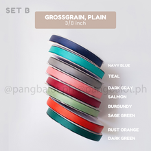 Load image into Gallery viewer, Ribbon: GROSSGRAIN, Plain - 3/8 inch (PER YARD)