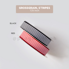Load image into Gallery viewer, Ribbon: GROSSGRAIN, Stripes - 7/8 inch (PER ROLL)