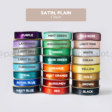 Load image into Gallery viewer, Ribbon: SATIN, double edge - 1 inch (PER YARD)