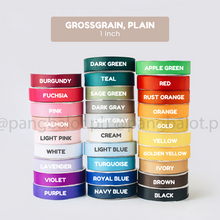 Load image into Gallery viewer, Ribbon: GROSSGRAIN, Plain - 1 inch (PER YARD)