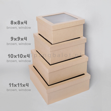 Load image into Gallery viewer, Kraftbox: BROWN (regular & window)