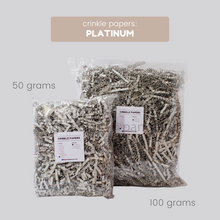 Load image into Gallery viewer, Crinkle Papers - PLATINUM (50g & 100g)