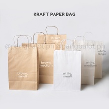 Load image into Gallery viewer, Kraft Paper Bag (brown & white)