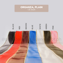 Load image into Gallery viewer, Ribbon: ORGANZA, Plain - 1 inch & 1.5 inch (PER YARD)