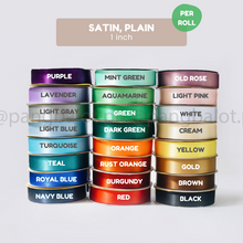 Load image into Gallery viewer, Ribbon: SATIN, double edge - 1 inch (PER ROLL)