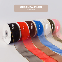 Load image into Gallery viewer, Ribbon: ORGANZA, Plain - 1 inch & 1.5 inch (PER YARD)