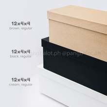 Load image into Gallery viewer, Kraftbox: WINE/TUMBLER BOX - 12x4x4 (brown, black, cream)