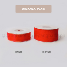 Load image into Gallery viewer, Ribbon: ORGANZA, Plain - 1 inch & 1.5 inch (PER YARD)
