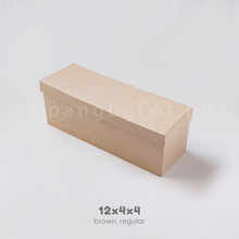 Load image into Gallery viewer, Kraftbox: WINE/TUMBLER BOX - 12x4x4 (brown, black, cream)