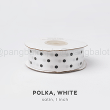 Load image into Gallery viewer, Ribbon: SATIN, Polka - 1 inch (PER YARD)