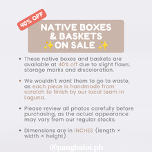 Load image into Gallery viewer, Native Pandan - (SALE) box & basket