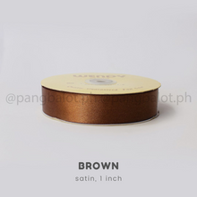 Load image into Gallery viewer, Ribbon: SATIN, double edge - 1 inch (PER YARD)