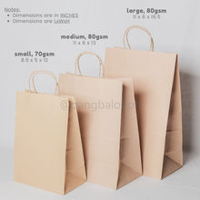 Load image into Gallery viewer, Kraft Paper Bag (brown & white)