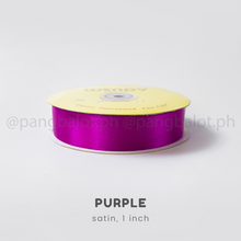 Load image into Gallery viewer, Ribbon: SATIN, double edge - 1 inch (PER YARD)