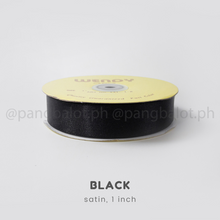 Load image into Gallery viewer, Ribbon: SATIN, double edge - 1 inch (PER YARD)
