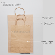 Load image into Gallery viewer, Kraft Paper Bag (brown & white)