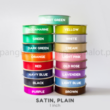Load image into Gallery viewer, Ribbon: SATIN, double edge - 1 inch (PER YARD)