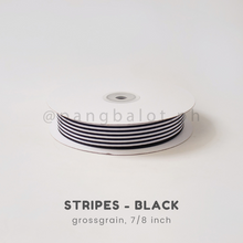 Load image into Gallery viewer, Ribbon: GROSSGRAIN, Stripes - 7/8 inch (PER ROLL)