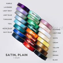 Load image into Gallery viewer, Ribbon: SATIN, double edge - 1 inch (PER YARD)