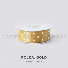 Load image into Gallery viewer, Ribbon: SATIN, Polka - 1 inch (PER YARD)