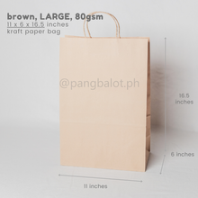 Load image into Gallery viewer, Kraft Paper Bag (brown & white)