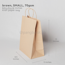 Load image into Gallery viewer, Kraft Paper Bag (brown & white)