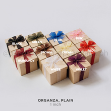 Load image into Gallery viewer, Ribbon: ORGANZA, Plain - 1 inch & 1.5 inch (PER YARD)
