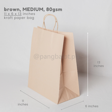 Load image into Gallery viewer, Kraft Paper Bag (brown & white)