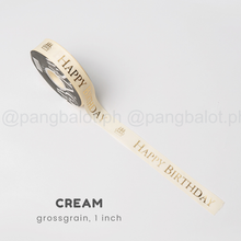 Load image into Gallery viewer, Ribbon: GROSSGRAIN, Happy Birthday - 1 inch (PER ROLL)

