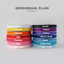 Load image into Gallery viewer, Ribbon: GROSSGRAIN, Plain - 3/8 inch
