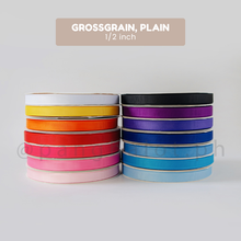 Load image into Gallery viewer, Ribbon: GROSSGRAIN, Plain - 1/2 inch (PER YARD)
