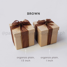 Load image into Gallery viewer, Ribbon: ORGANZA, Plain - 1 inch &amp; 1.5 inch (PER ROLL)

