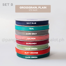 Load image into Gallery viewer, Ribbon: GROSSGRAIN, Plain - 1/2 inch (PER YARD)
