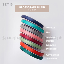 Load image into Gallery viewer, Ribbon: GROSSGRAIN, Plain - 1/2 inch (PER YARD)
