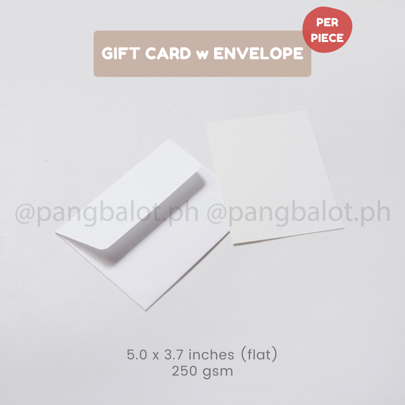 Gift Card w Envelope, 250gsm (PER PIECE)