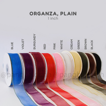 Load image into Gallery viewer, Ribbon: ORGANZA, Plain - 1 inch
