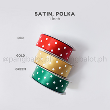 Load image into Gallery viewer, Ribbon: SATIN, Polka - 1 inch
