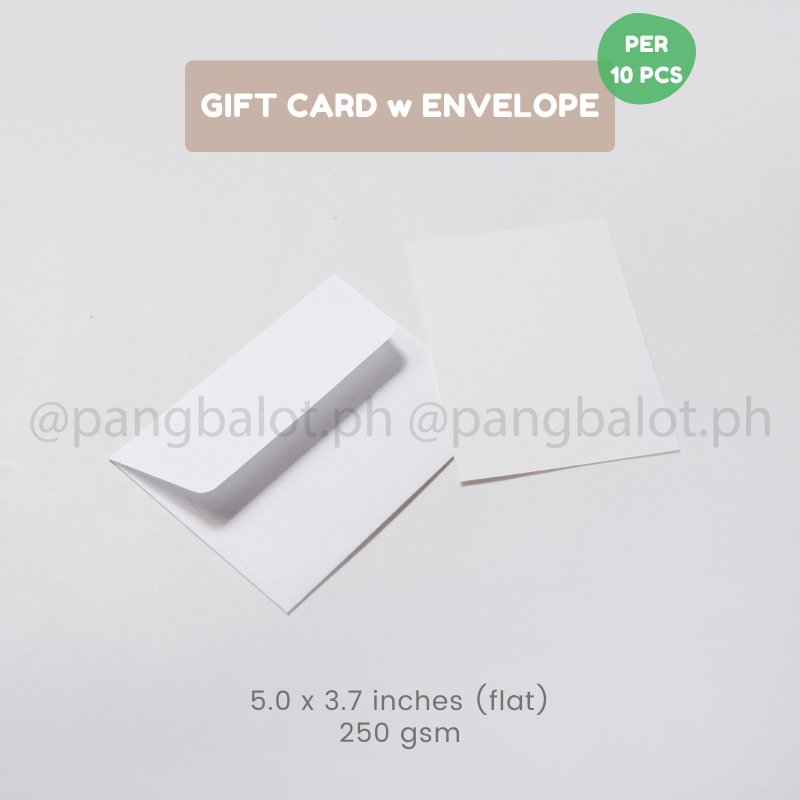 Gift Card w Envelope, 250gsm (10 PCS)