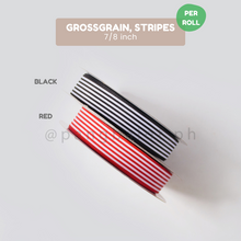 Load image into Gallery viewer, Ribbon: GROSSGRAIN, Stripes - 7/8 inch (PER ROLL)
