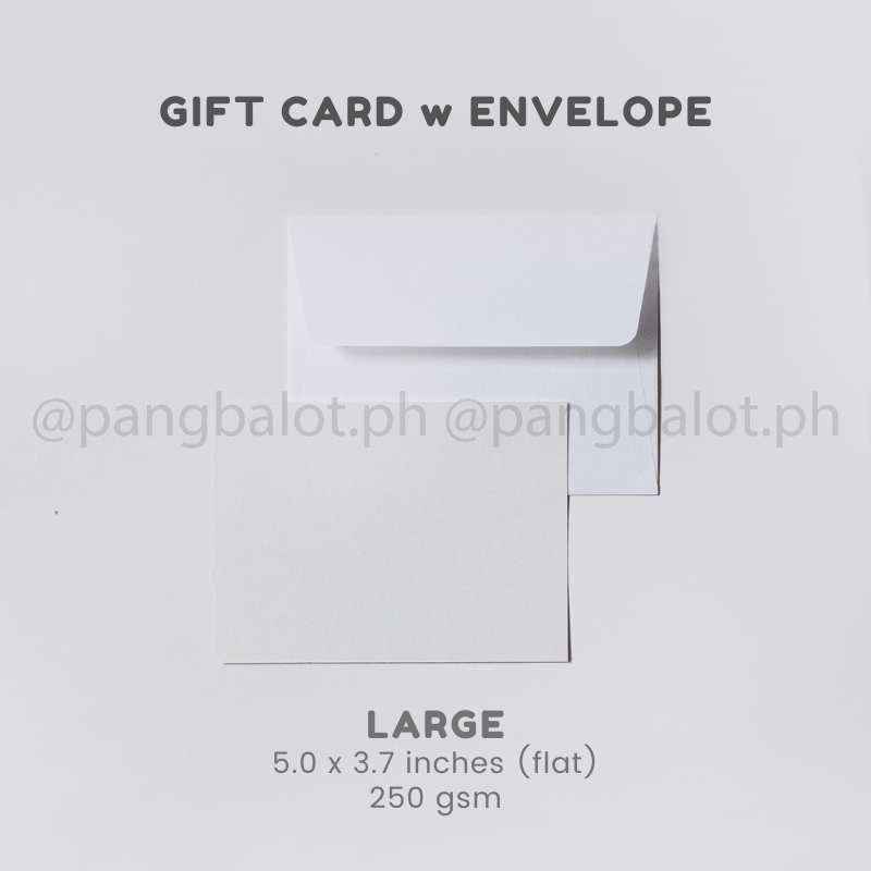 Gift Card w Envelope, 250gsm (PER PIECE)