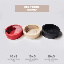 Load image into Gallery viewer, Kraftbox: ROUND (with window) 🚨𝗣𝗥𝗘-𝗢𝗥𝗗𝗘𝗥🚨
